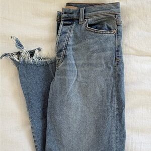 7 For All Mankind Distressed Blue Jeans